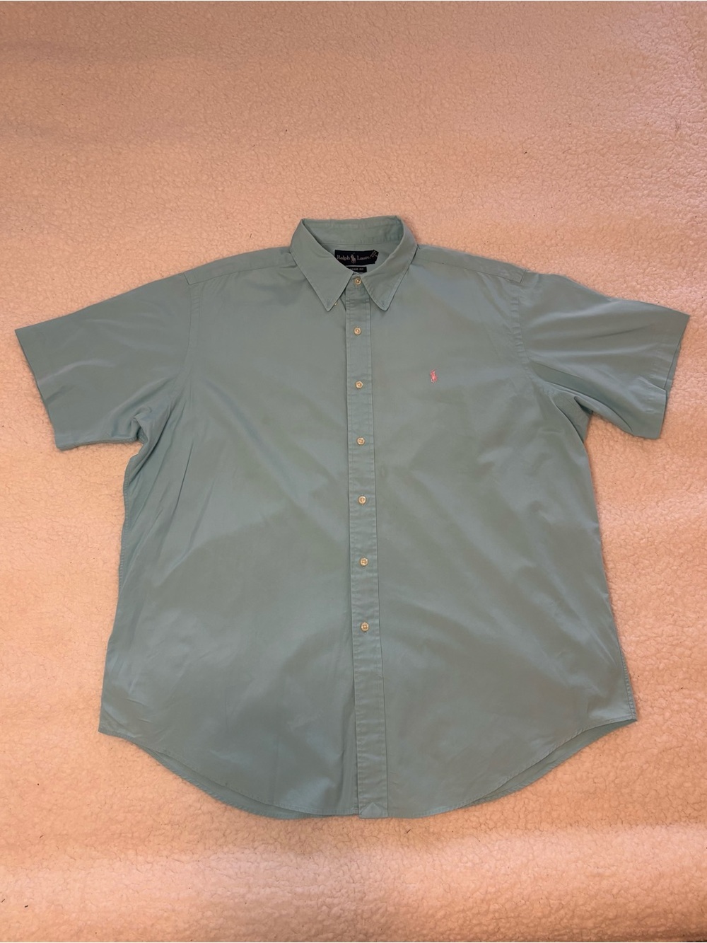 Polo Ralph Lauren Men Blue Classic Fit Short Sleeve Button Shirt